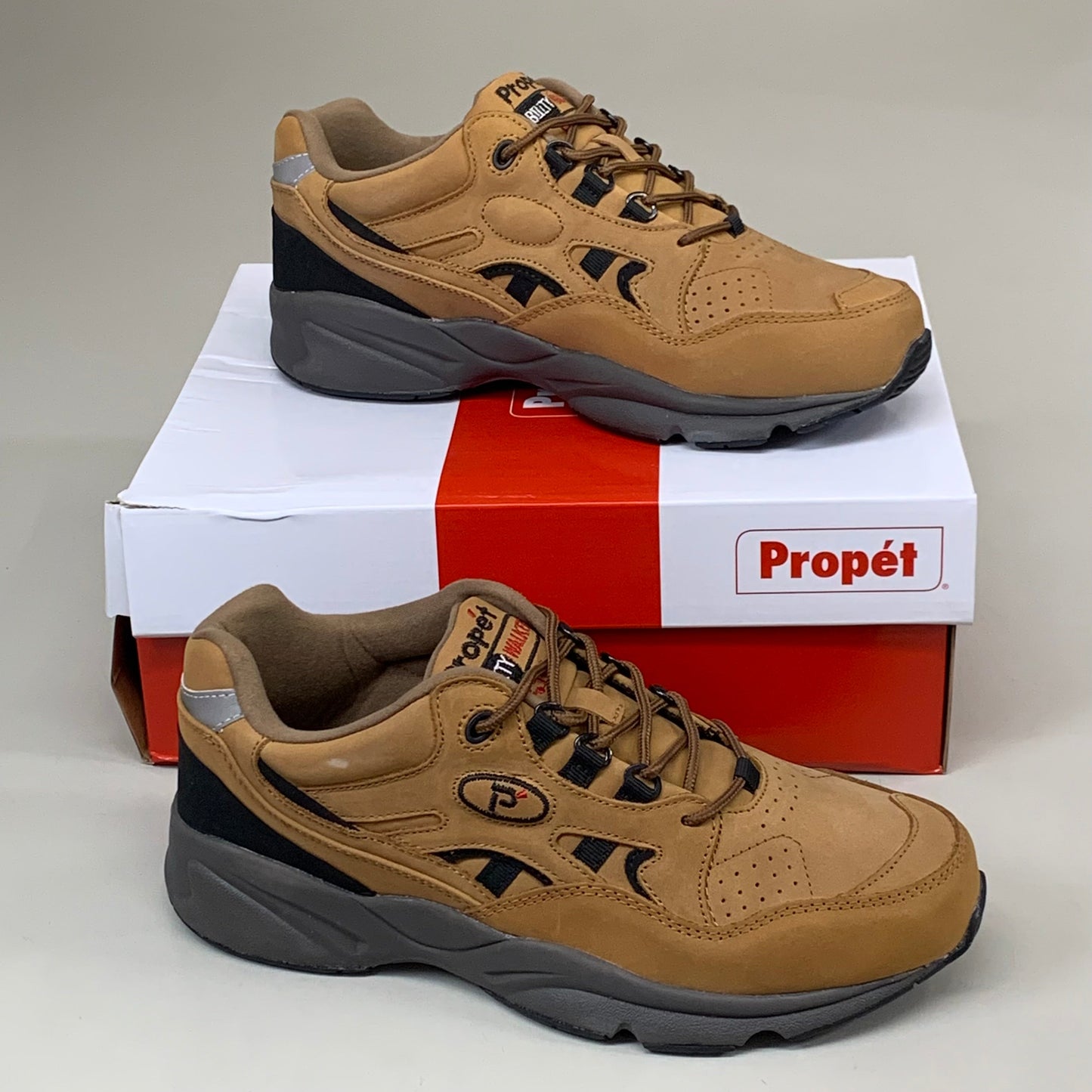 PROPET Stability Walker Lace-up Shoes X(3E) Men's SZ 9 Choco/Black M2034CBNX-09