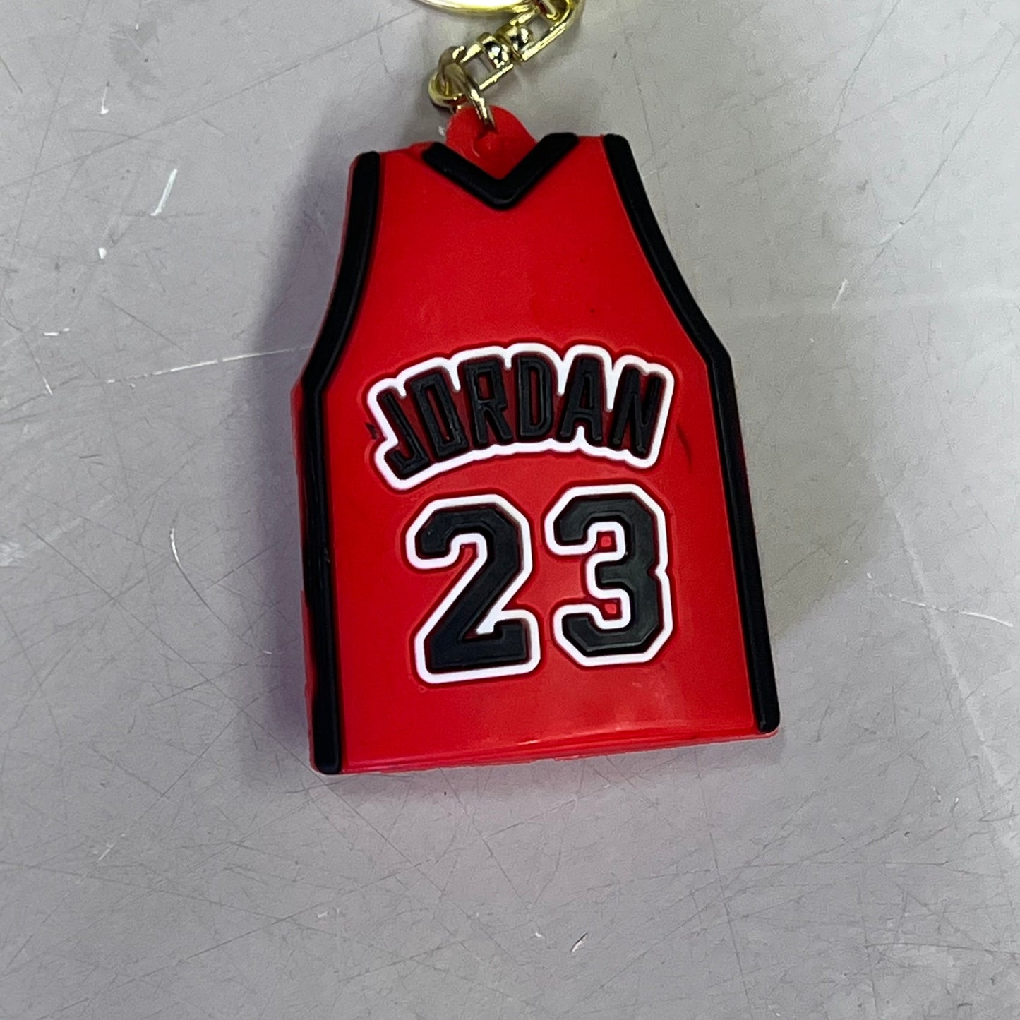 MICHAEL JORDAN (12 Pieces) Chicago Bulls Number "23" Jersey Keychain Red