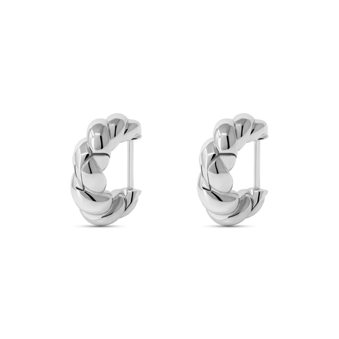 Twisted Croissant Hoop Earrings