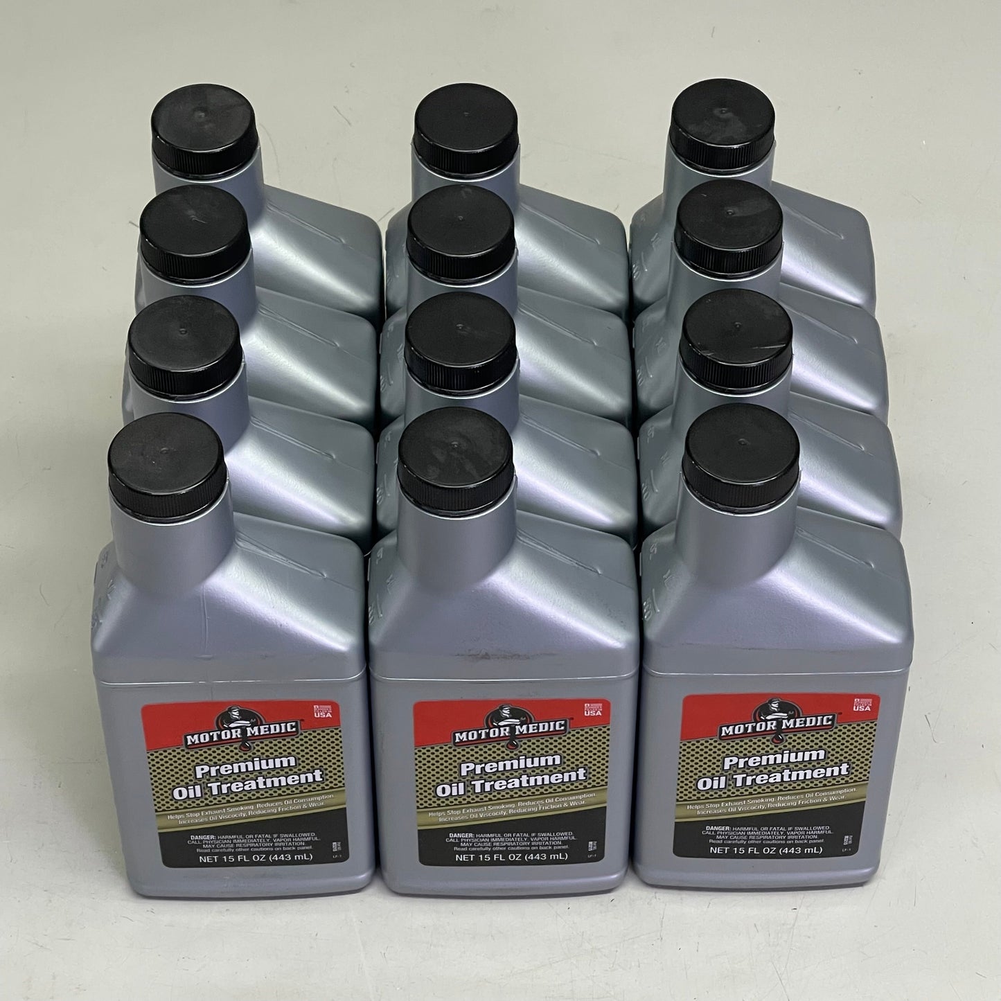 MOTOR MEDIC (12 PACK) Premium Oil Treatment 15 fl oz Grey M3215