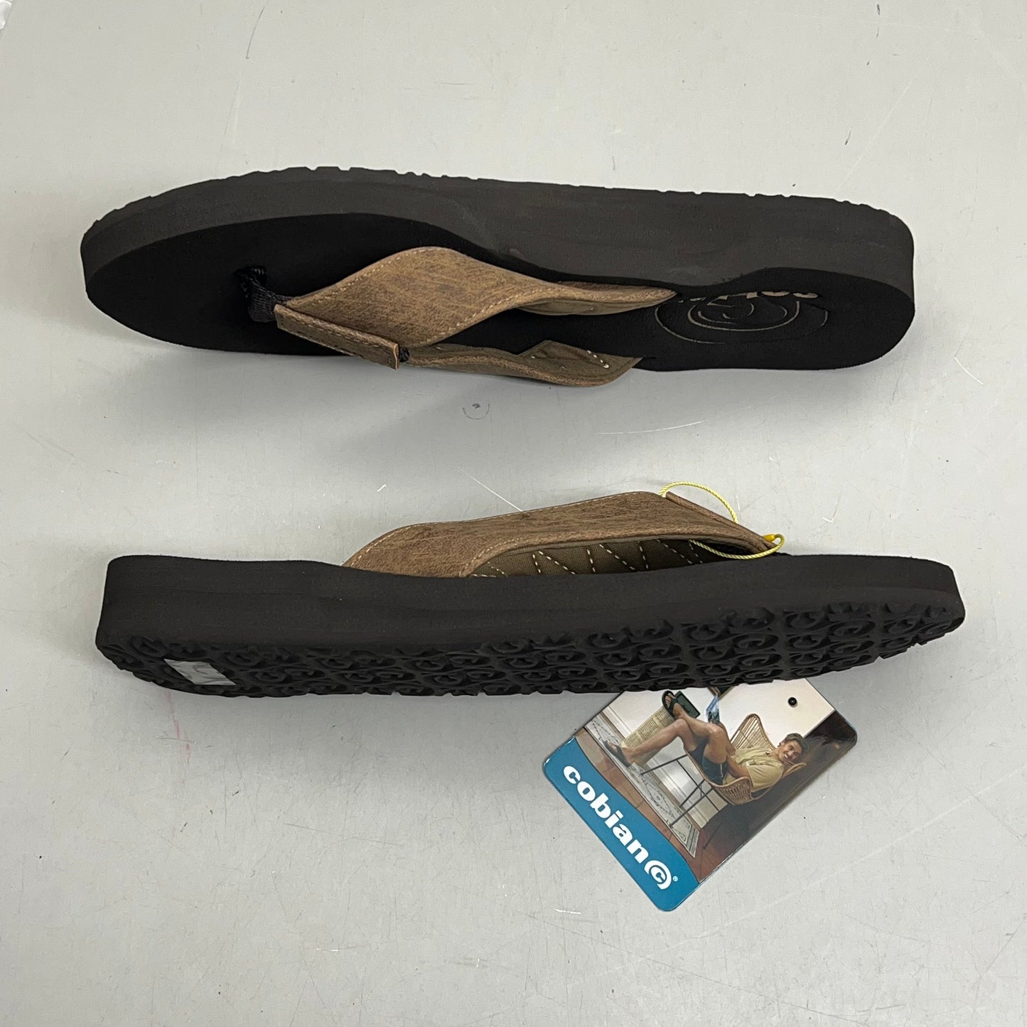 COBIAN Floater Sandals Synthetic Strap Men's Sz 13, EU 46 Mocha FLT18-203-13