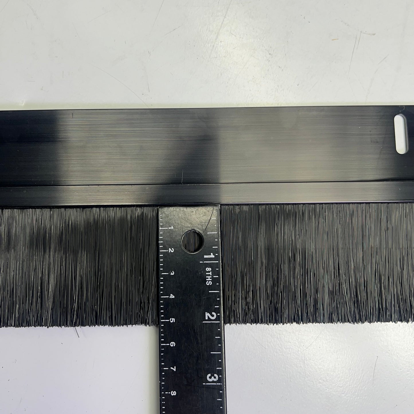 FELTON Straight Strip Brush Door Seal 2" Bristles 9.5" Mounting 39" X 4" 491459