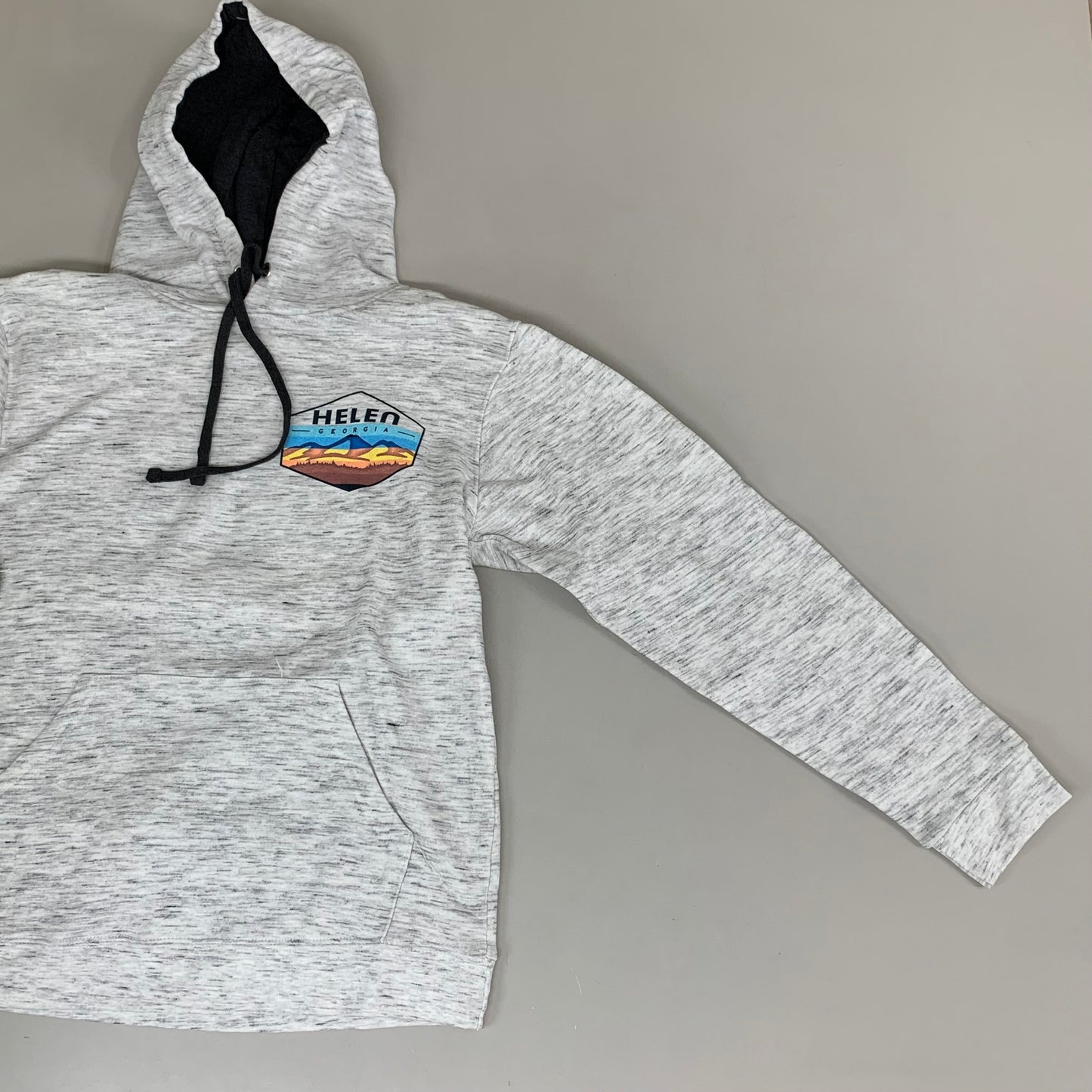 LONEROCK Helen Georgia Tie Hoodie Sz Medium White/Grey