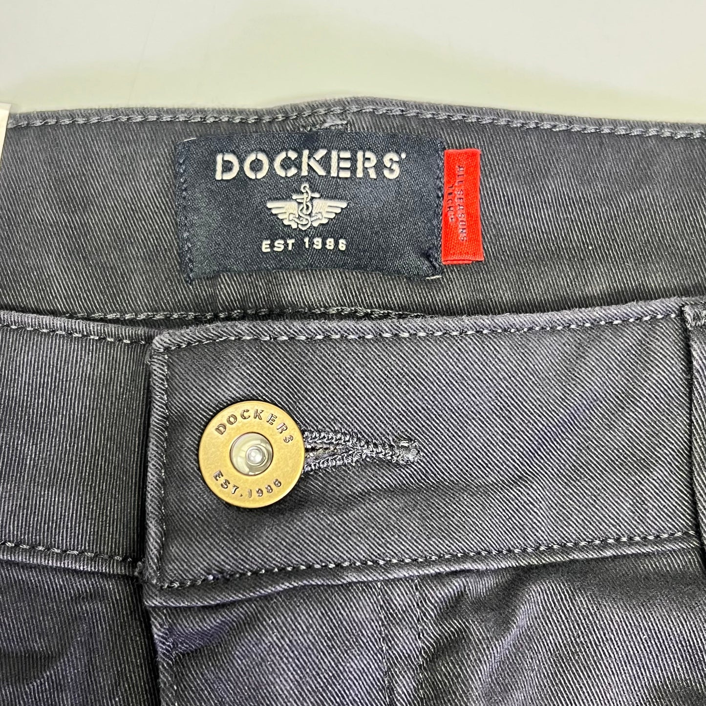 DOCKERS All Seasons Tech Straight Fit Jean Cut Pant Men's Sz 34x30 Steelhead