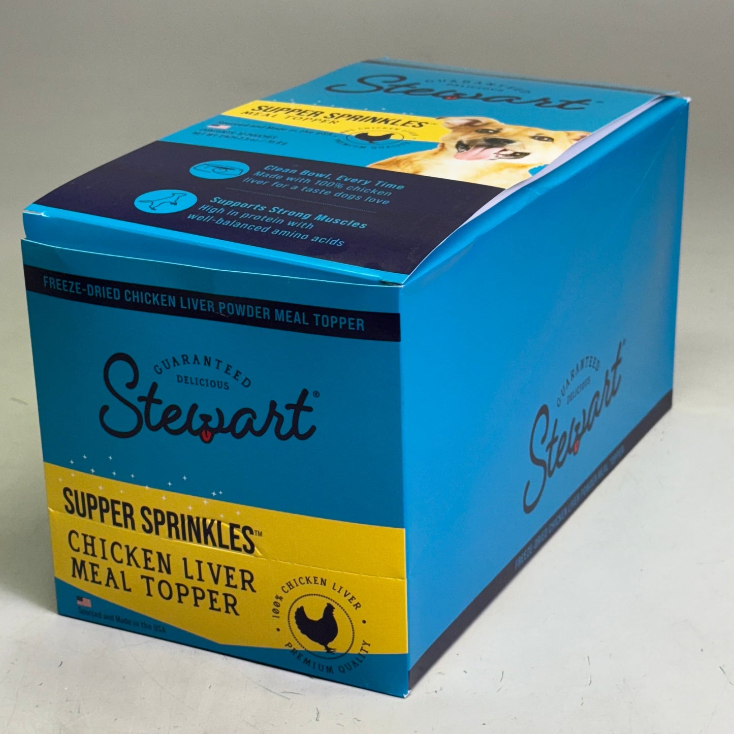 ZA@ STEWART (12 PACK) Supper Sprinkles Chicken Liver Meal Topper 2.5 oz BB 09/25 (AS-IS)