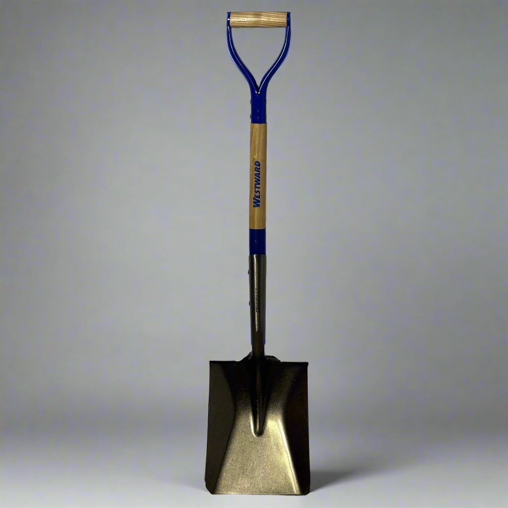 WESTWARD Square Point Shovel 30" 14 Gal, Natural Wood Handle 1WG34A