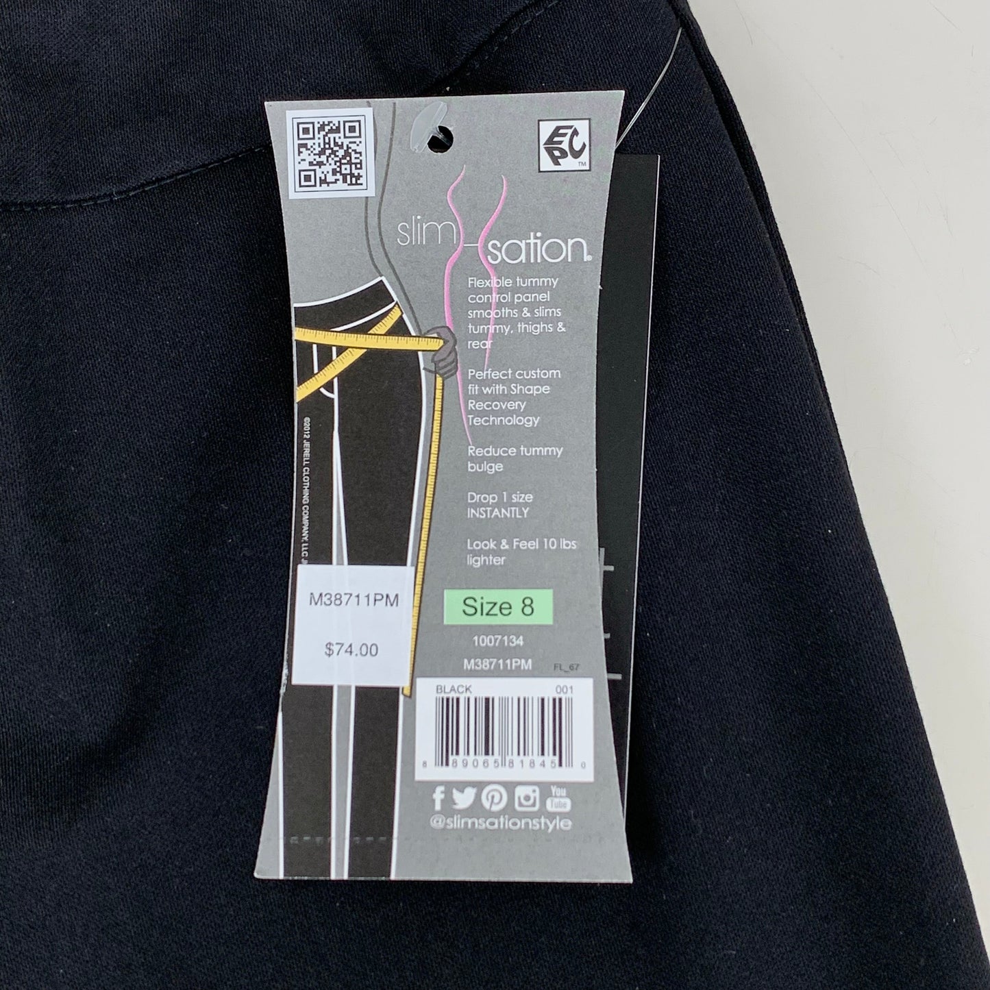 MULTIPLES Relaxed Leg Pant Petite Women's Sz 8 Black M2623P
