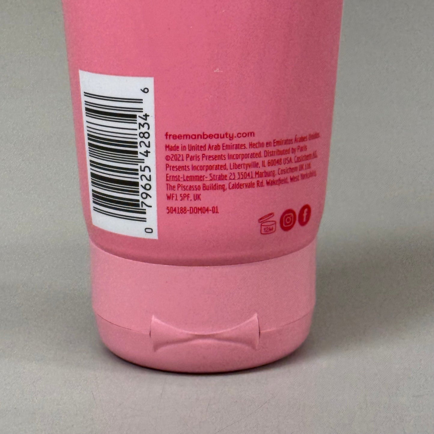 ZA@ FREEMAN (2 PACK) Hydrating Body Sugar Scrub Strawberry Milk Scent 6 fl oz