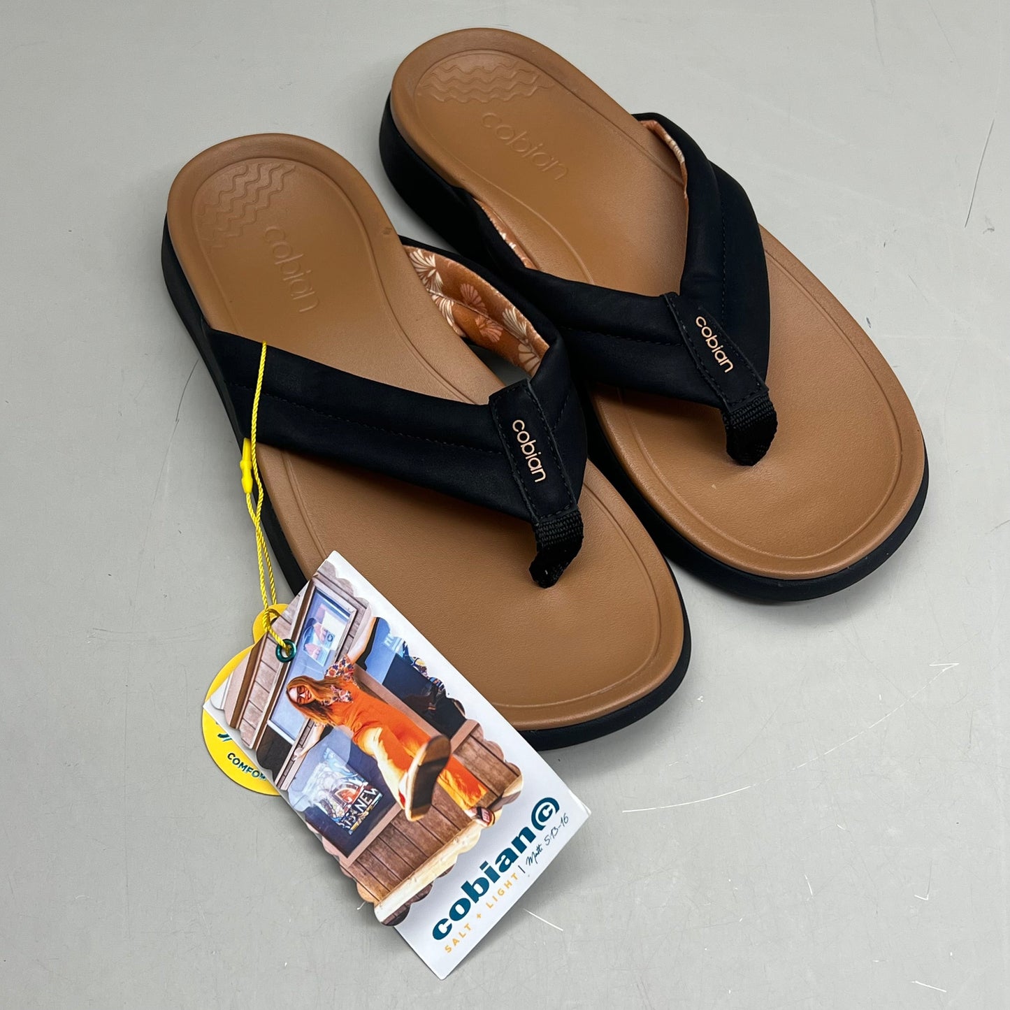 COBIAN Darby Synthetic Suede Strap Sandals  Women's SZ 8, EU 38.5 Black DAR24-001-8