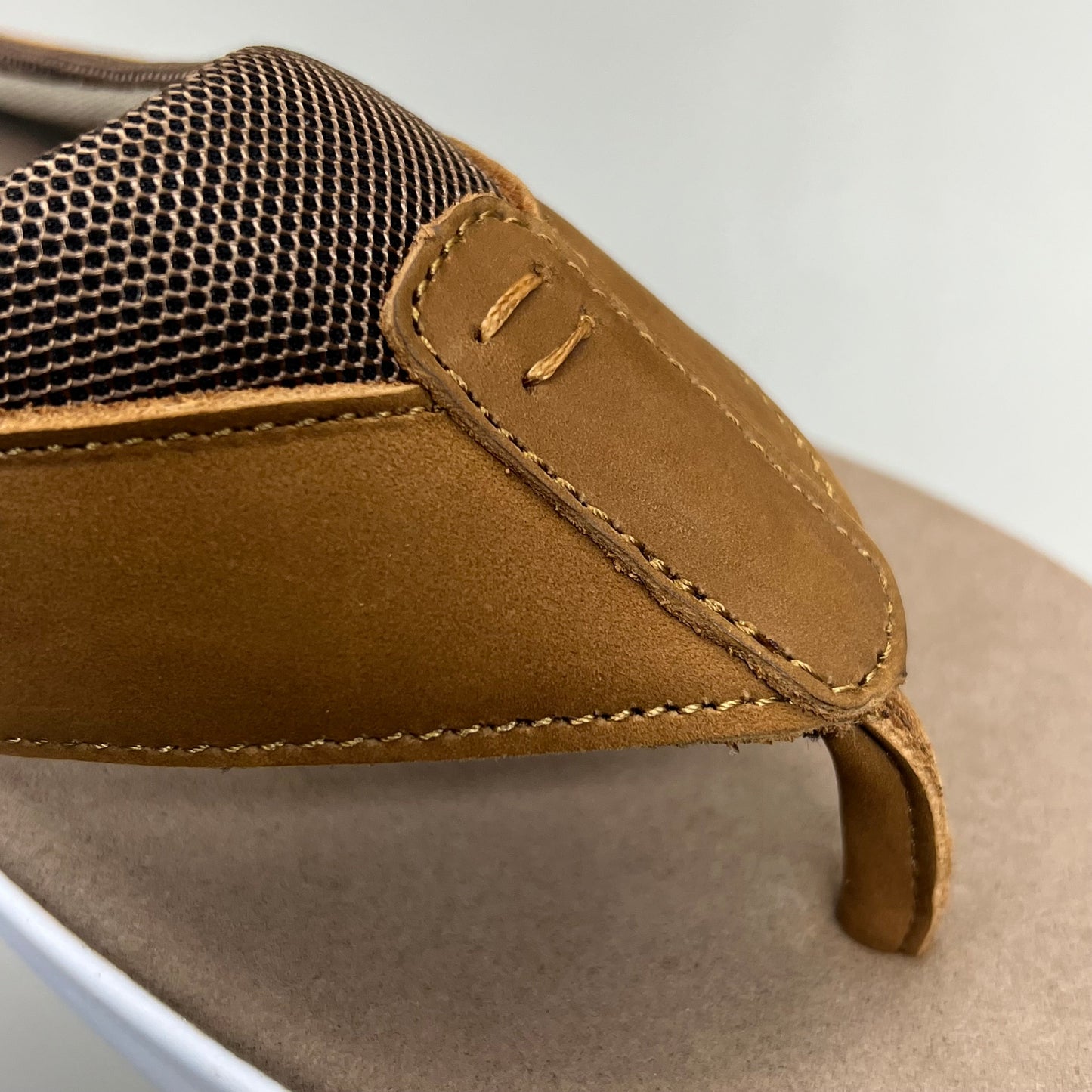 PROPET Easton Cushion Flip Flop Sandal Leather Men's Sz 9.5 XX(5E) Tan MSV011P