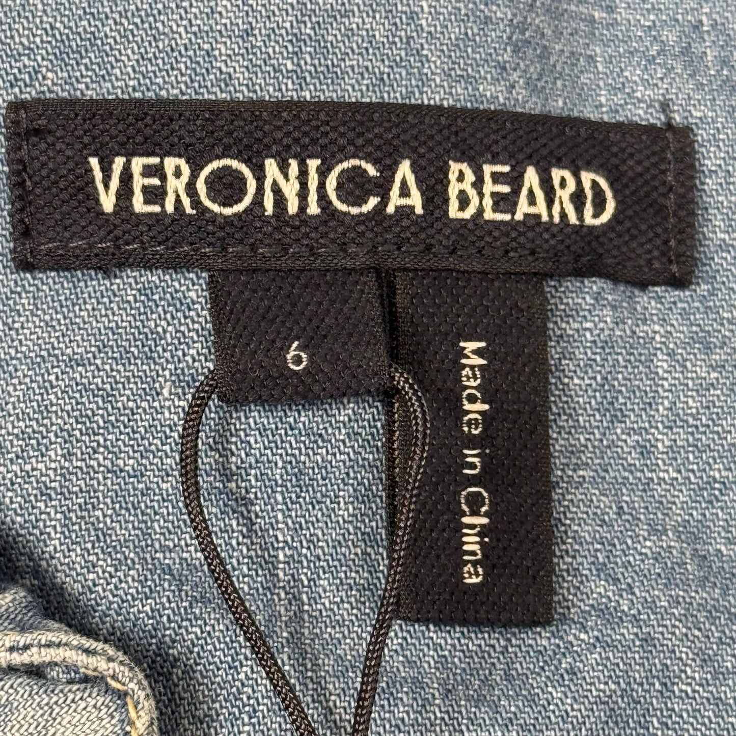 VERONICA BEARD Jeans Edwina Sleeveless Midi Dress Sz-6 Iceberg J24067101287IC