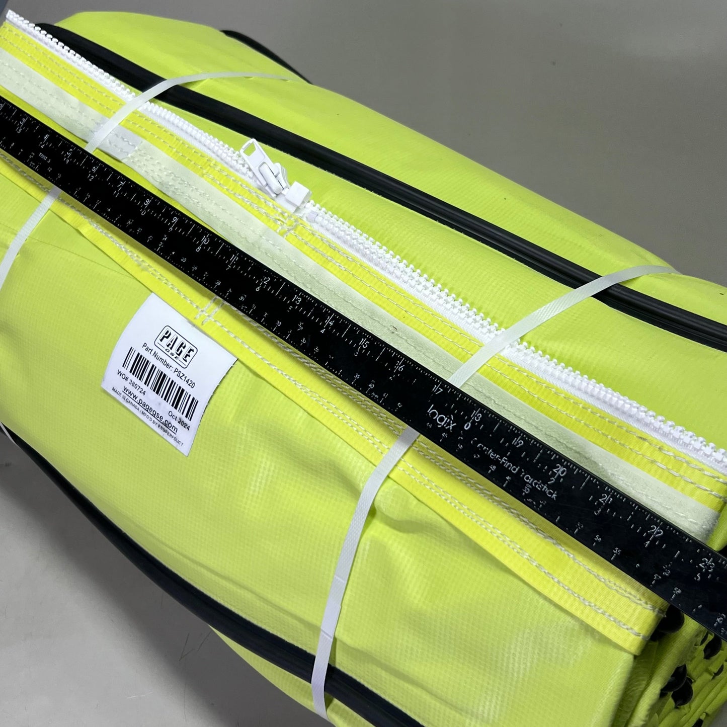 PAGE GSE Lay Flat Duct for Air Movement Sz 23" W, Green& Black PSZ1420