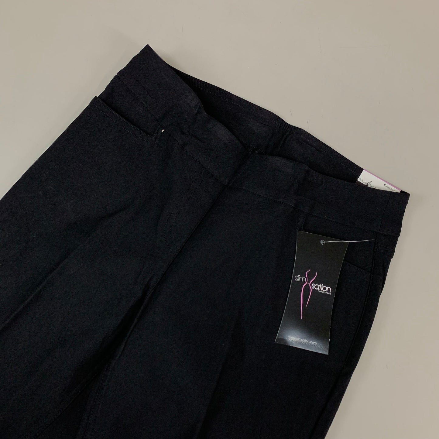 MULTIPLES Ankle Pant  Petite Women's Sz 6 Black M30719PM