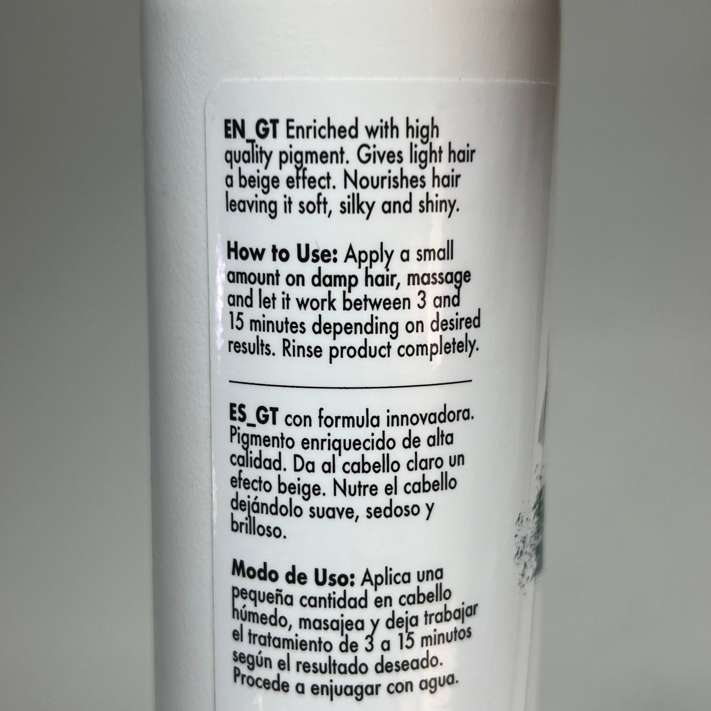 ARTISTAS A LA OBRA Nourishing Green Treatment/Mask & Toner Beige Effect 8fl Oz