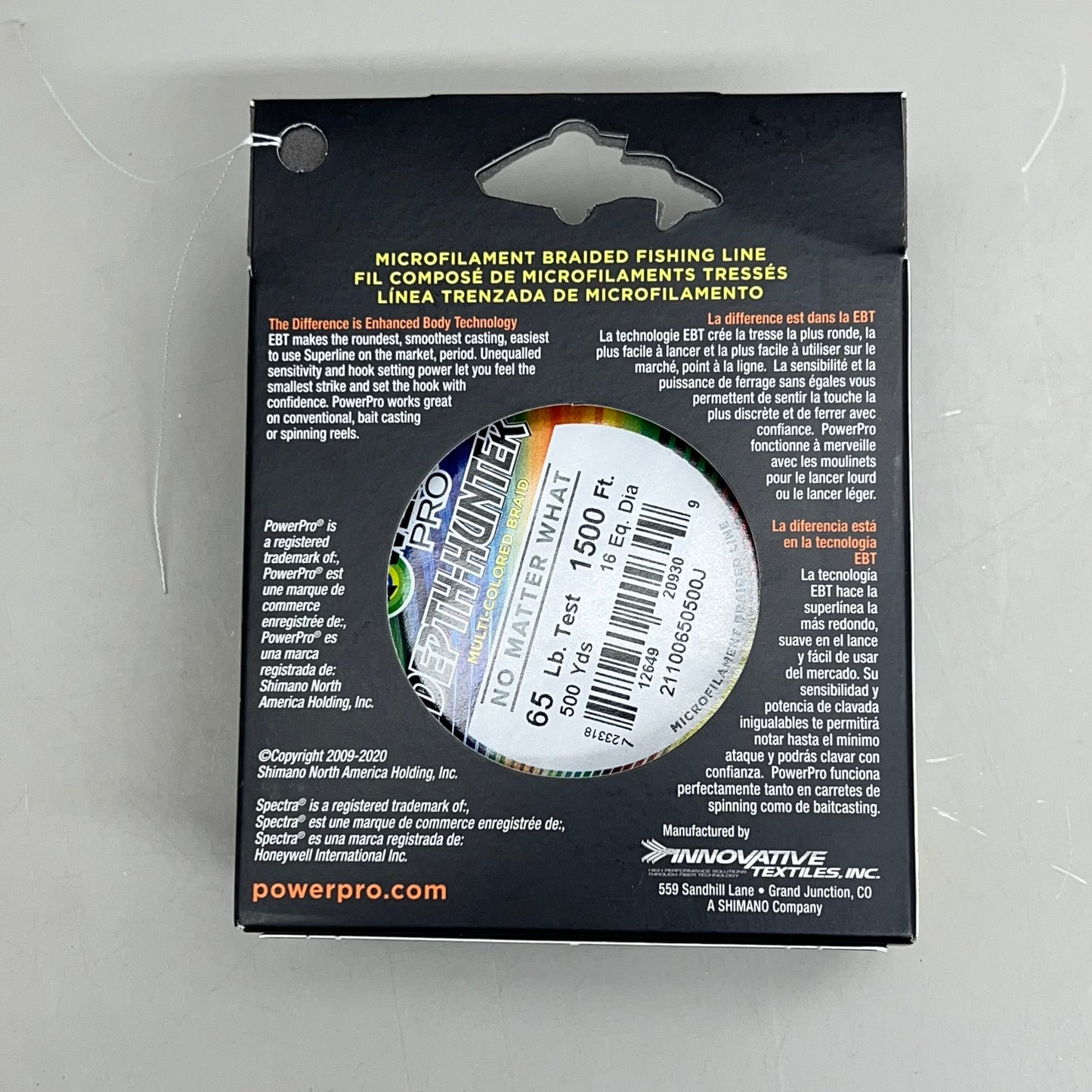 POWER PRO Microfilament Braided Fishing Line 65lbsx1500FT Multicolor 21100650500
