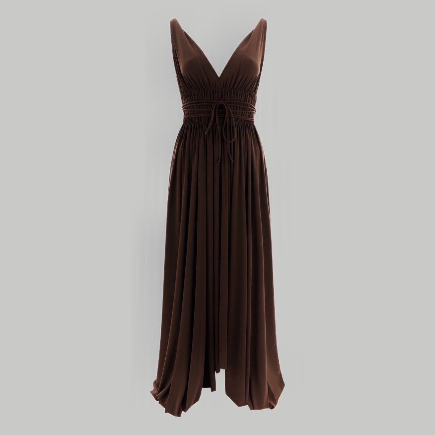 NORMA KAMALI Goddess Dress Unlined Women's Sz XL/42 Chocolate KK3233PL292028