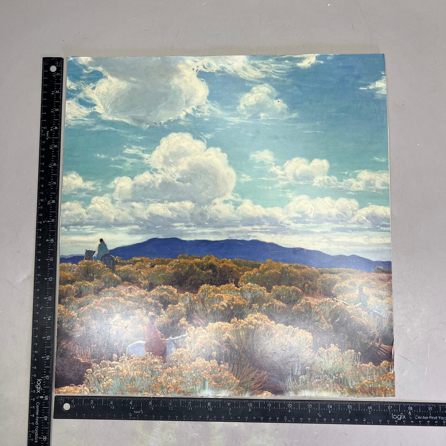 E. MARTIN HENNINGS  Printed Native Traveling Painting Foam Board 18"x17" (Like New)
