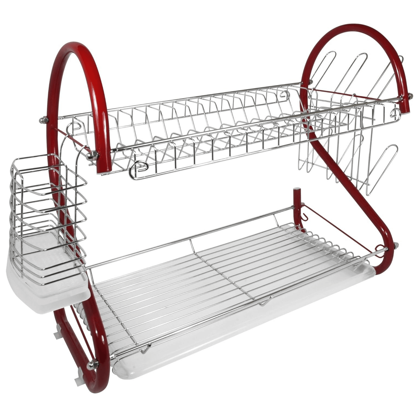 Better Chef 16" 2-Level Colored-Chrome-Plated S-Shaped Dish Rack