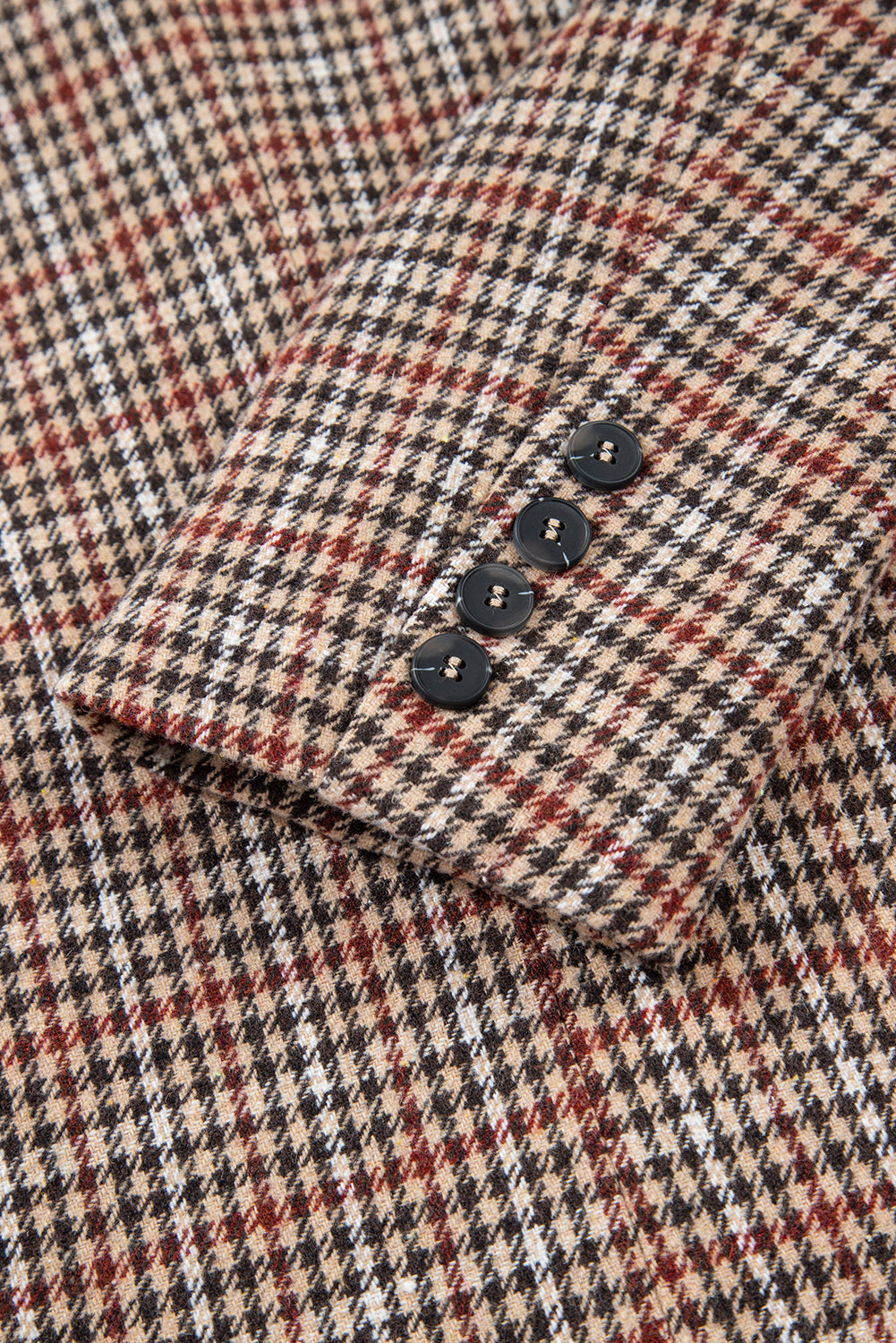 Aria Houndstooth Lapel Collar Blazer