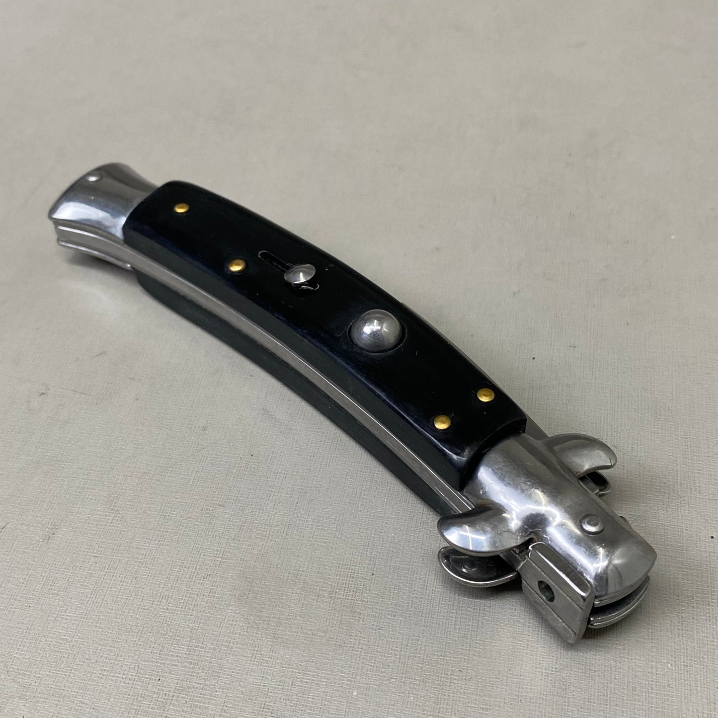 ZA@ ARMED FORCE TACTICAL Handcrafted OTF Pocket Knife  4" Blade 9" Overall Length Black ST-6CBK