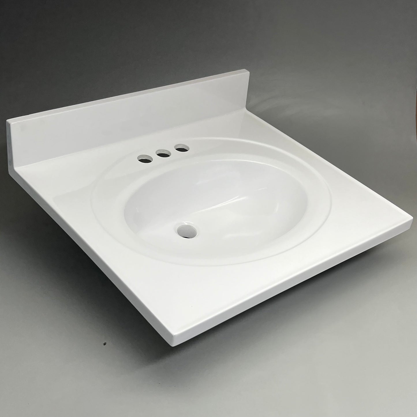DHI CORP Vanity Top Sink Premium Cultured Marble 25” X 22” WHITE 552026