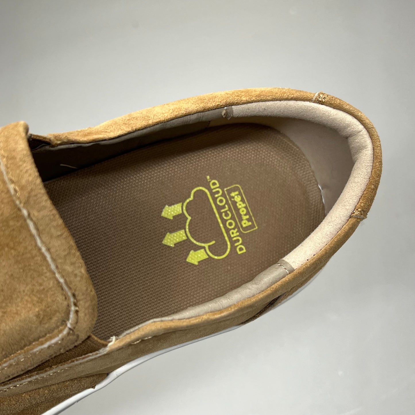 PROPET Kip Suede Slip-On Durocloud Foam Footbed Men's Sz 10 X(3E) Camel MCX074S