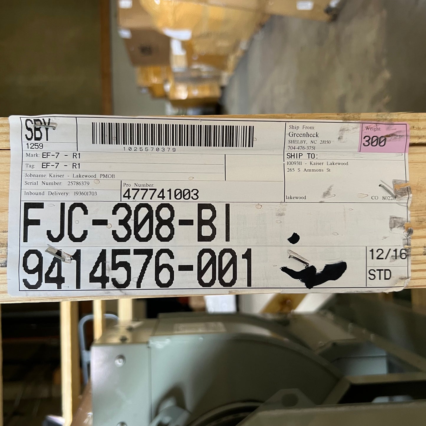 GREENHECK FJC-308-BI Industrial Exhaust Fan – Heavy-Duty Ventilation Unit