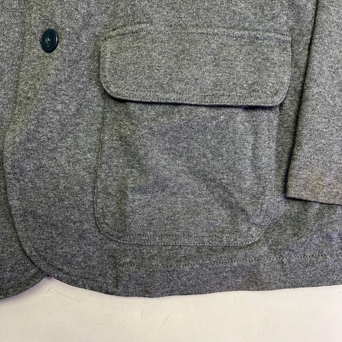 LANDS END CANVAS Jacket 100% Cotton Diamond Stitch Shoulder Men's Sz XL Grey
