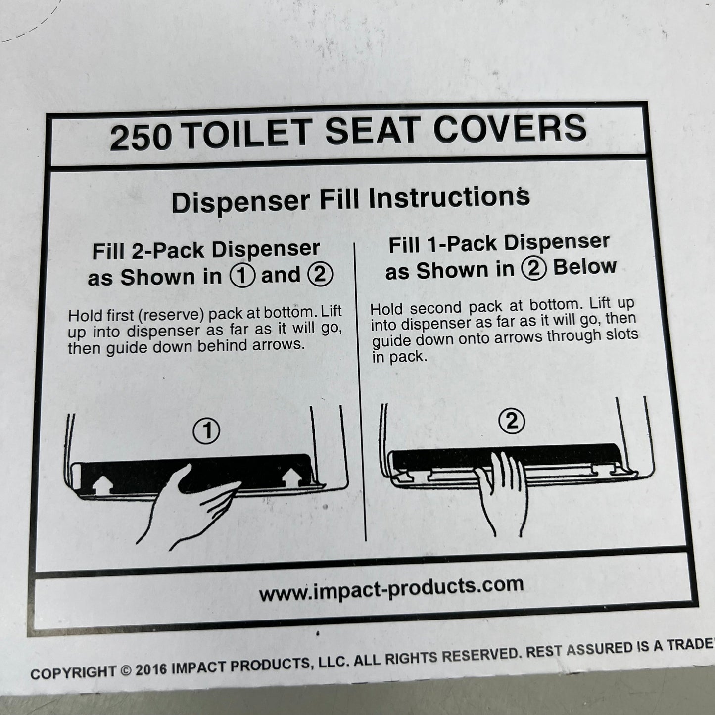 IMPACT EARTH Toilet Seat Cover 250 Toilet Seat Covers White 25121973