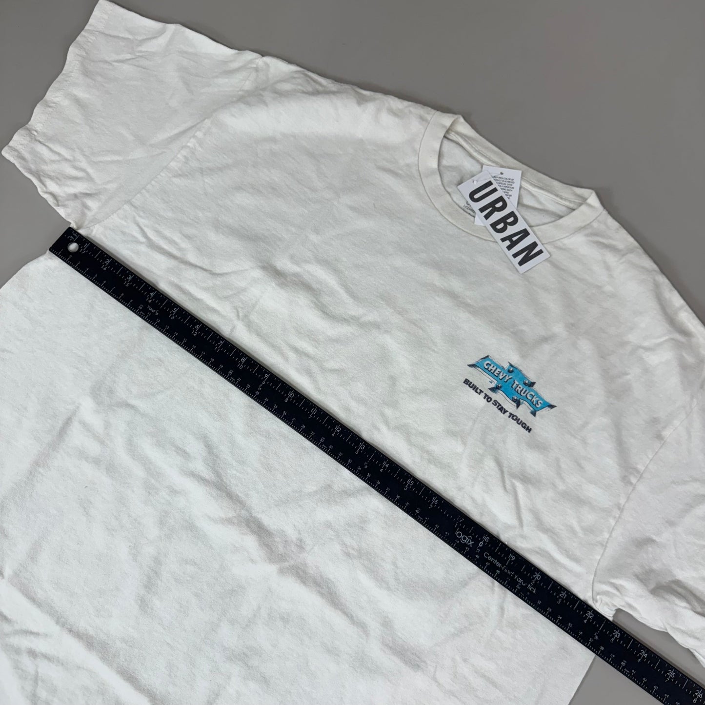 URBAN Men's Chevy Truck Graphic T-Shirt Sz L White 91022855