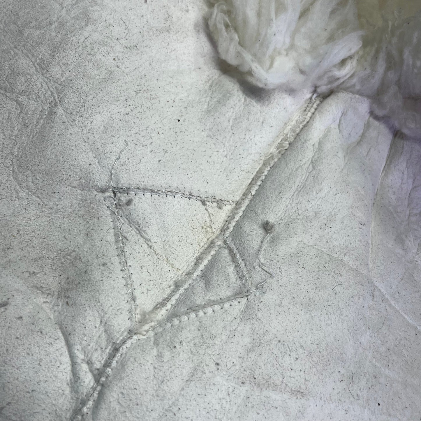 Natural Sheep Skin Area Rug 68"x42" White (Used)