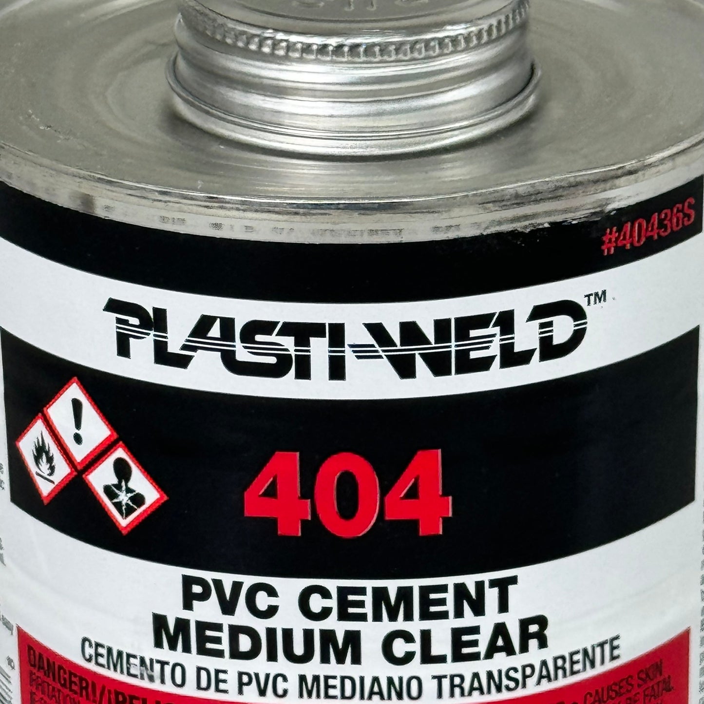 PLASTI-WELD (2 PACK) 404 PVC Cement Medium Clear 32 fl oz Fittings to 6" 40436SV