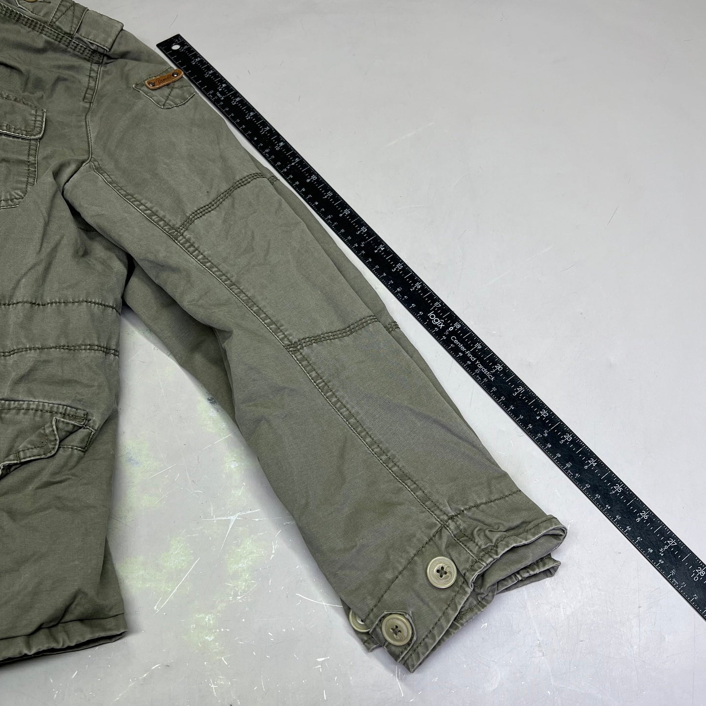 BRANDIT Military Jacket Vintage Cotton Inside & Out Men's Sz M Vintage Green