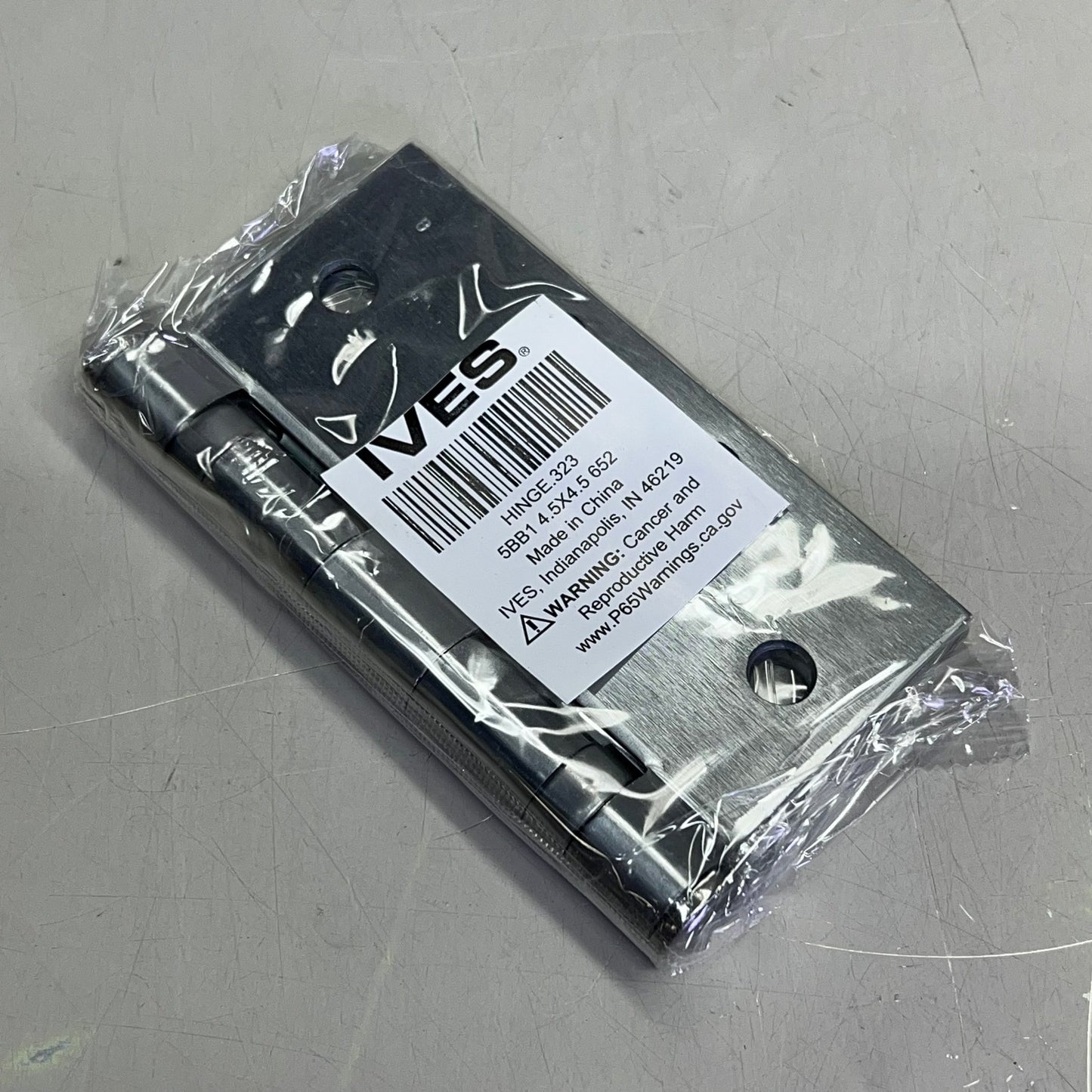 ZA@ IVES (3 PACK) Ball Bearing Hinges w/ Hardware 4.5″ x 4.5″ Satin Chrome  HINGE 323