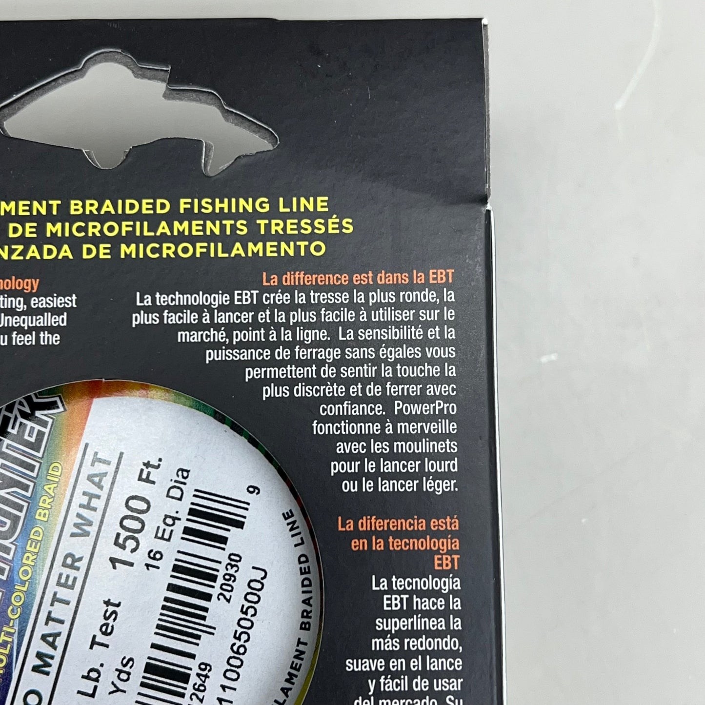 POWER PRO Microfilament Braided Fishing Line 65lbsx1500FT Multicolor 21100650500