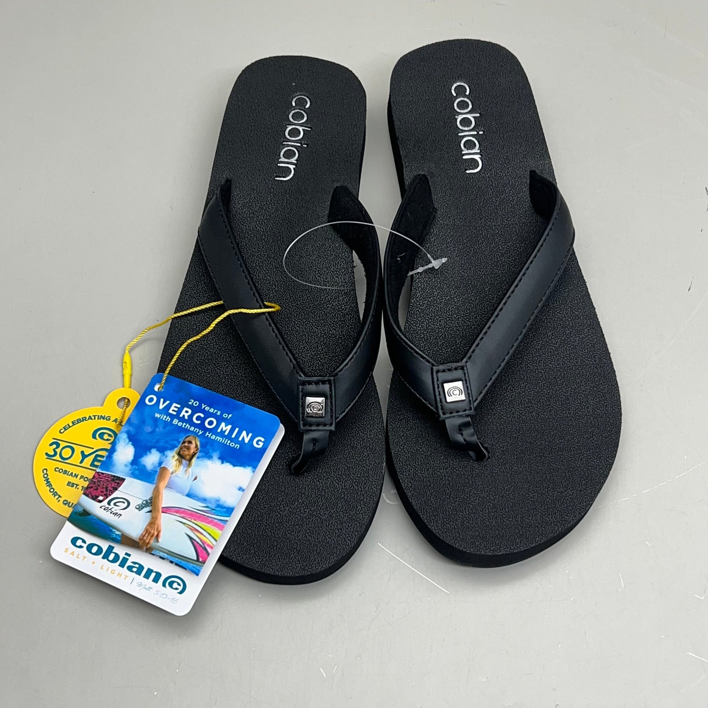 COBIAN Skinny Bounce Comfortable Synthetic Strap Women's Sz 7 Black SKI25-001-07