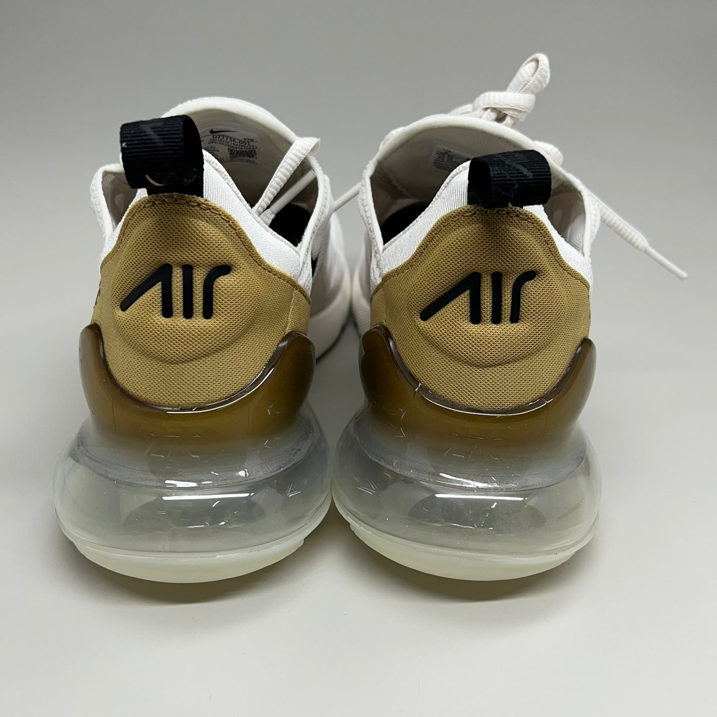 NIKE W Air Max 270 Mesh Shoes Women's Sz 8 White Gold DZ77736 001 New Other