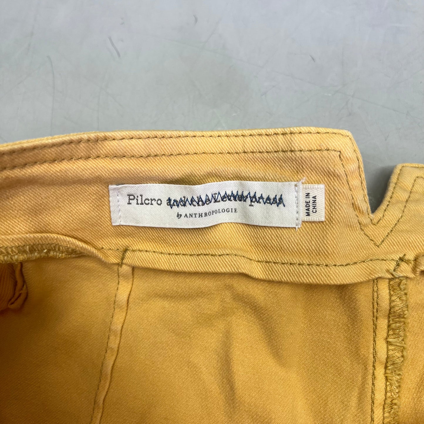 ANTGROPOLOGIE Pilcro Button W/ Hip Belt Jeans Women's Sz 29 Yellow (Pre-Owned)
