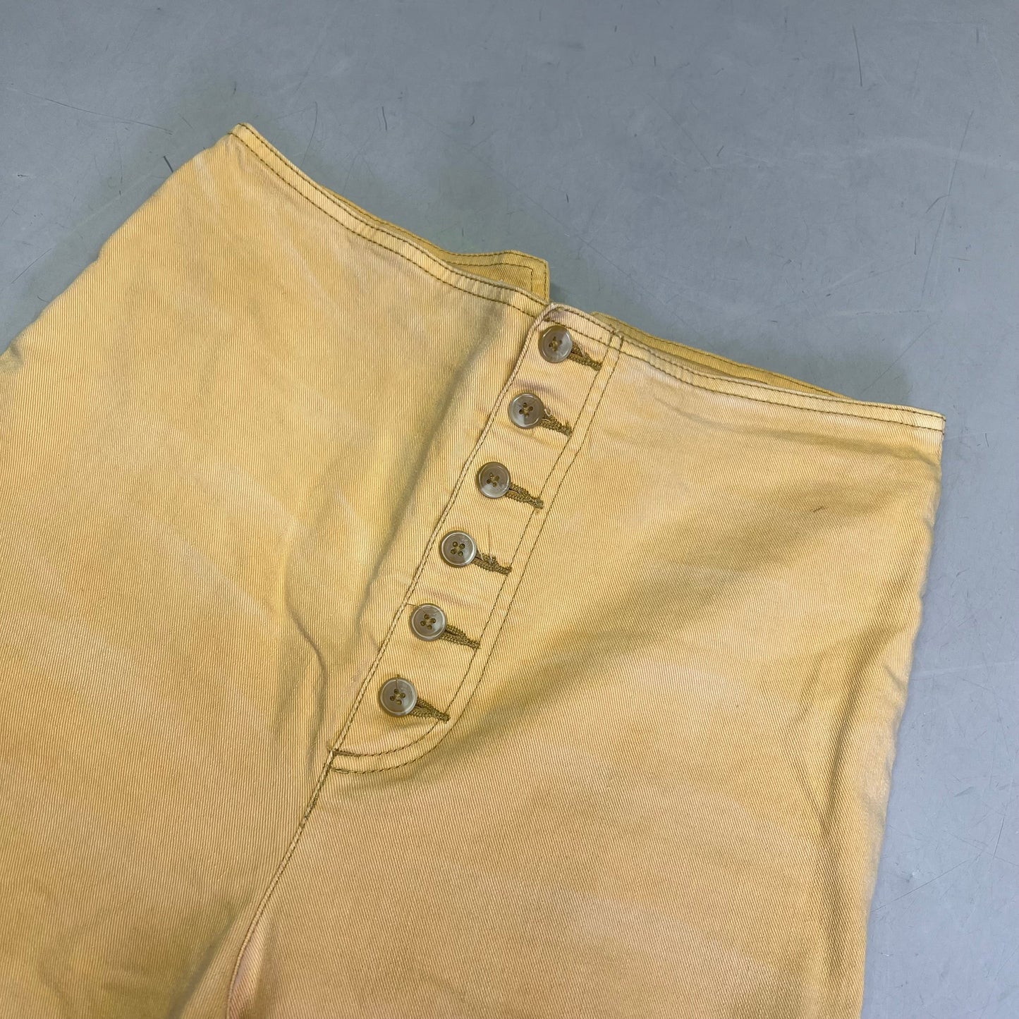 ANTGROPOLOGIE Pilcro Button W/ Hip Belt Jeans Women's Sz 29 Yellow (Pre-Owned)
