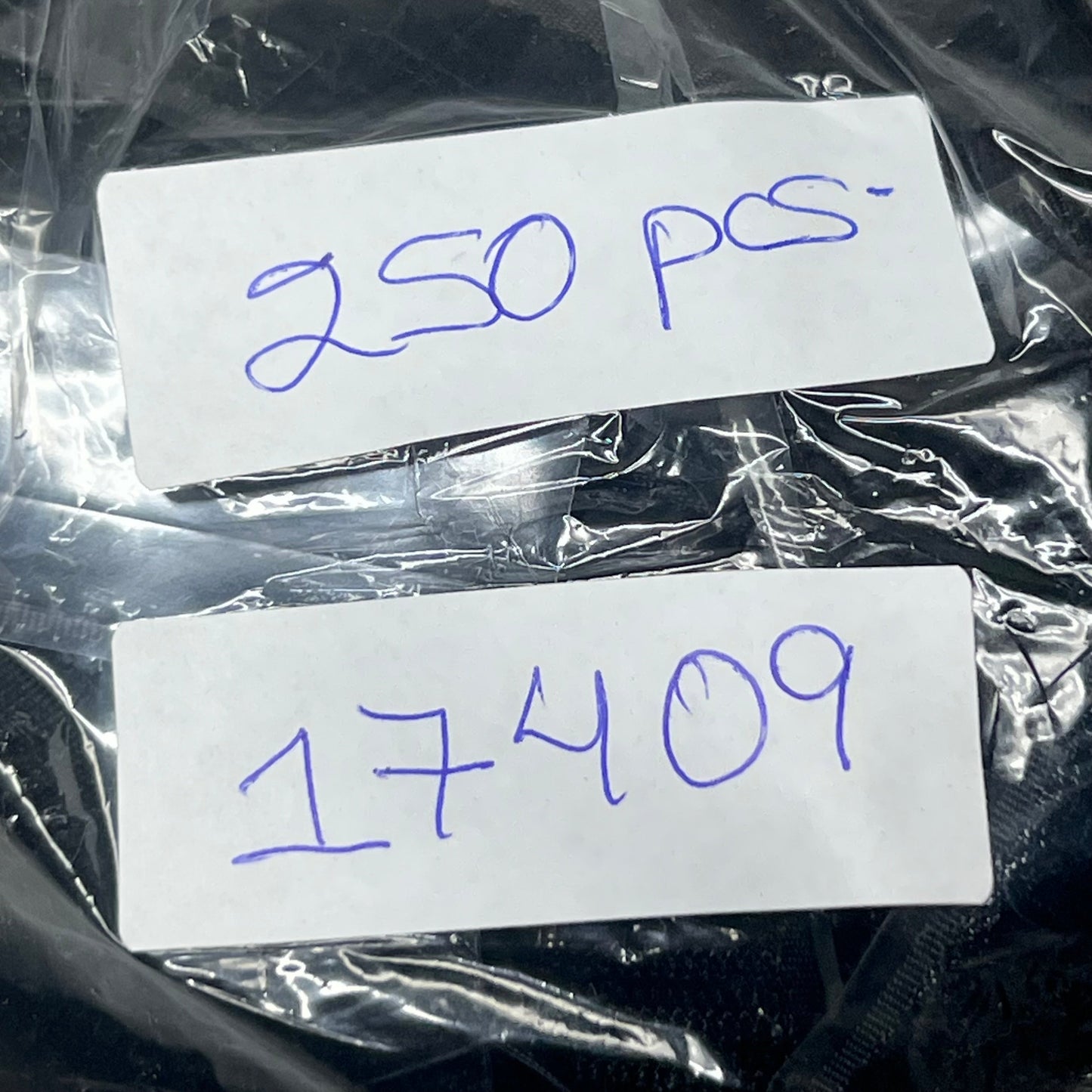 EASTEX (250 Pcs) PSA Loop and Hook Adhesive Sz 1" W X 6.75" L Black 17409