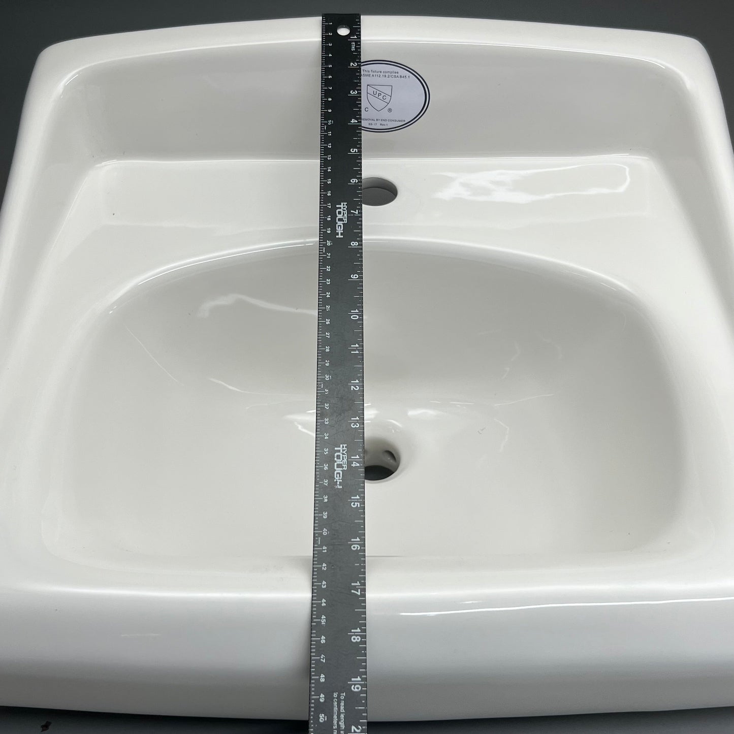 SLOAN Vitreous China Wall-Mounted Backsplash Lavatory Sink White SS3103