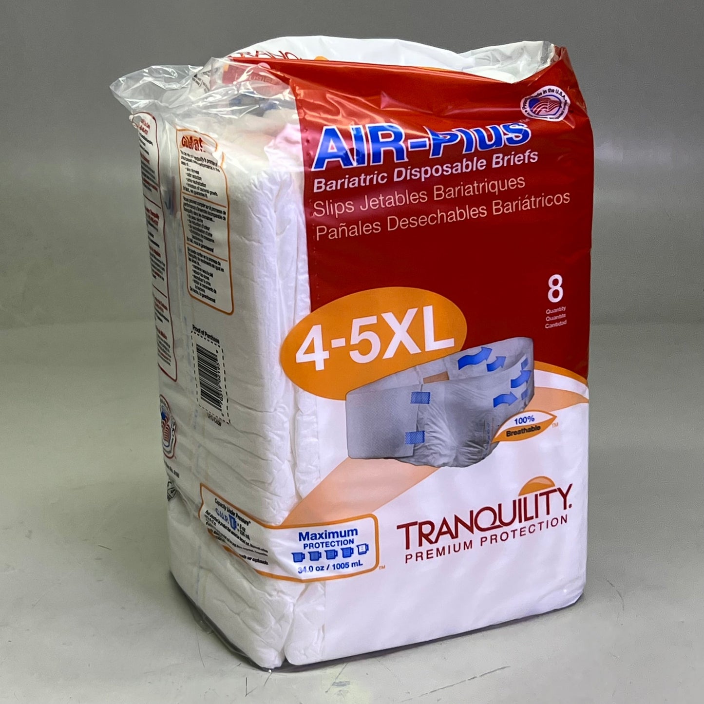 TRANQUILITY (2 PACK 16 Count) Disposable Overnight Underwear Size 4-5XL