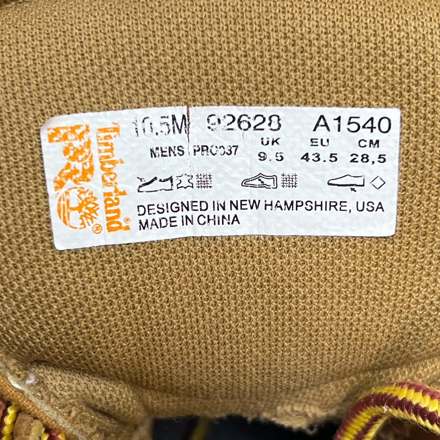 TIMBERLAND PRO Composite Toe Waterproof Work Boots  Men's Sz 10.5 Tan (Used)