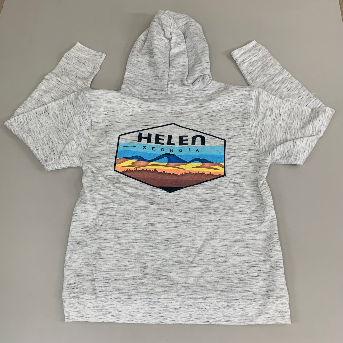 LONEROCK Helen Georgia Tie Hoodie Sz Small White/Grey