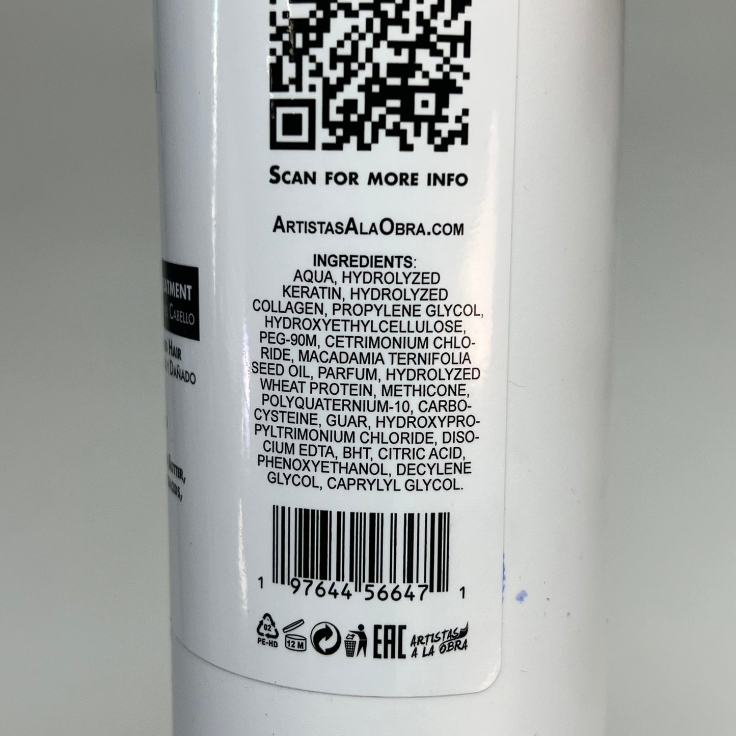 ARTISTAS A LA OBRA MiBond 2 Hair Reconstruction Recovery Treatment 12 Fl Oz
