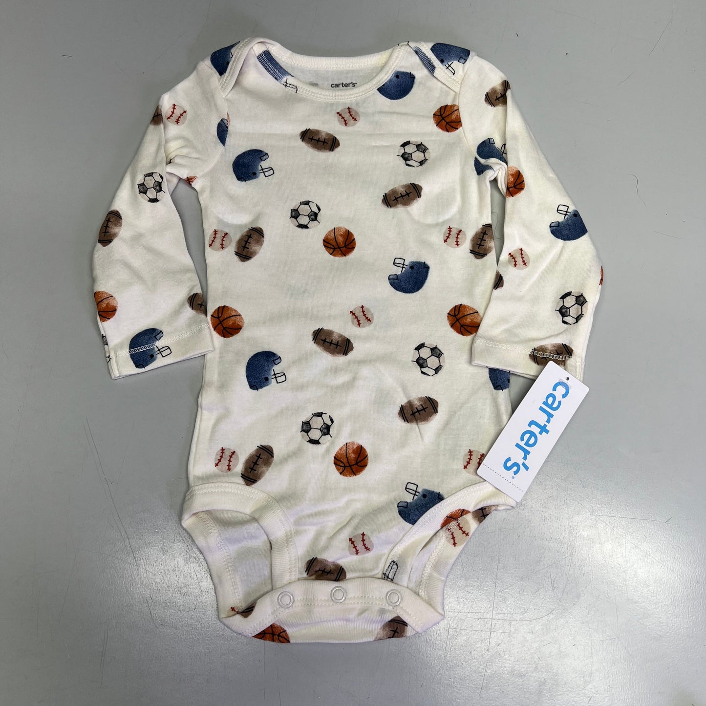CARTERS (SET OF 3) Game Day Outfits  Baby Boy's Sz 9M Brown/White/Navy 1S99120