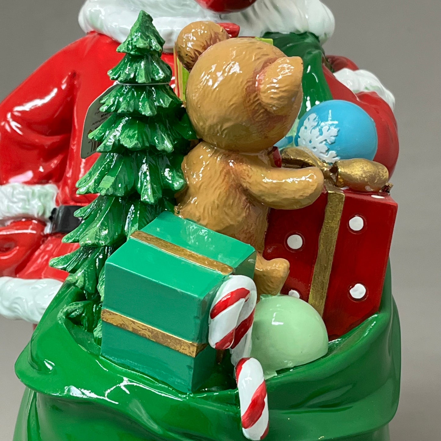 RAZ IMPORT Vintage Inspired Resin Blush Face Santa & Filled Gift Bag 15" 4310250