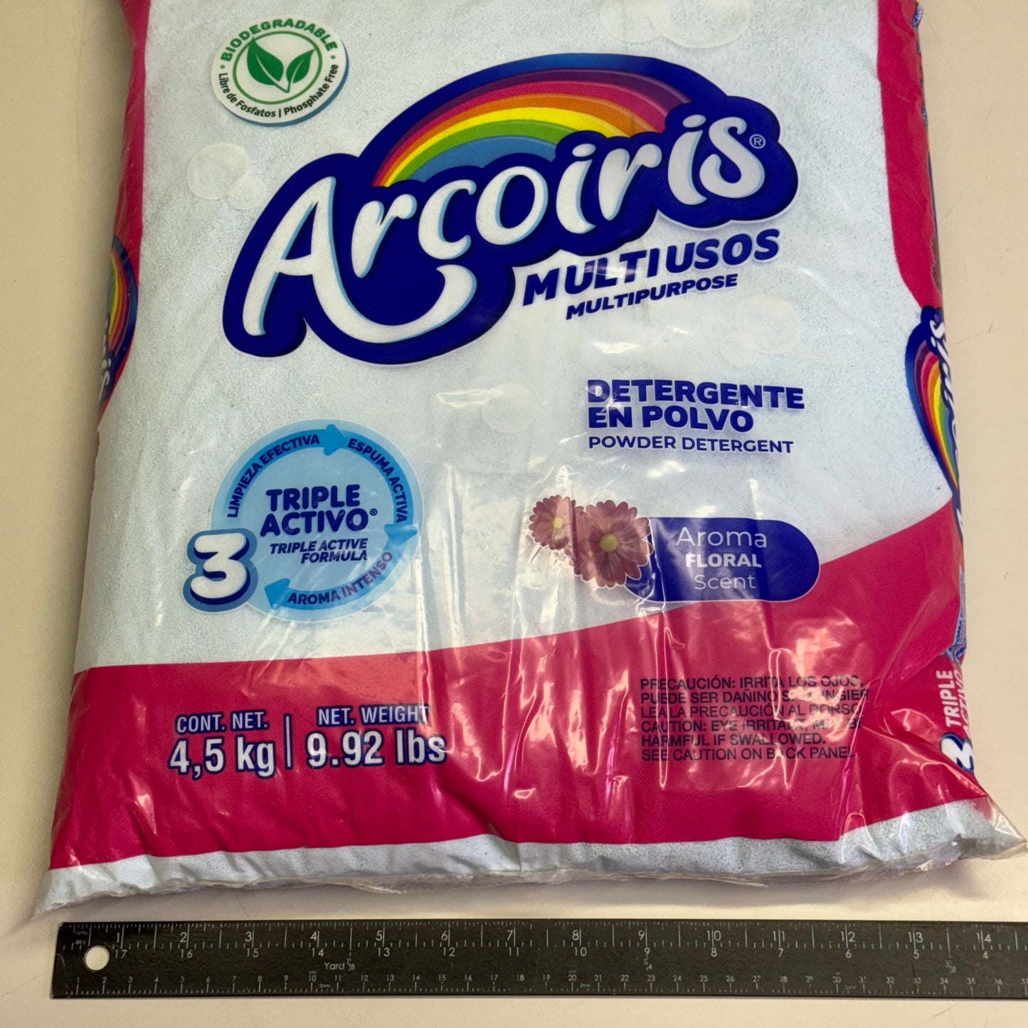 ARCOIRIS FLORIAL (2 PACK) Multipurpose Powder Detergent 9.92 Lbs Light Blue