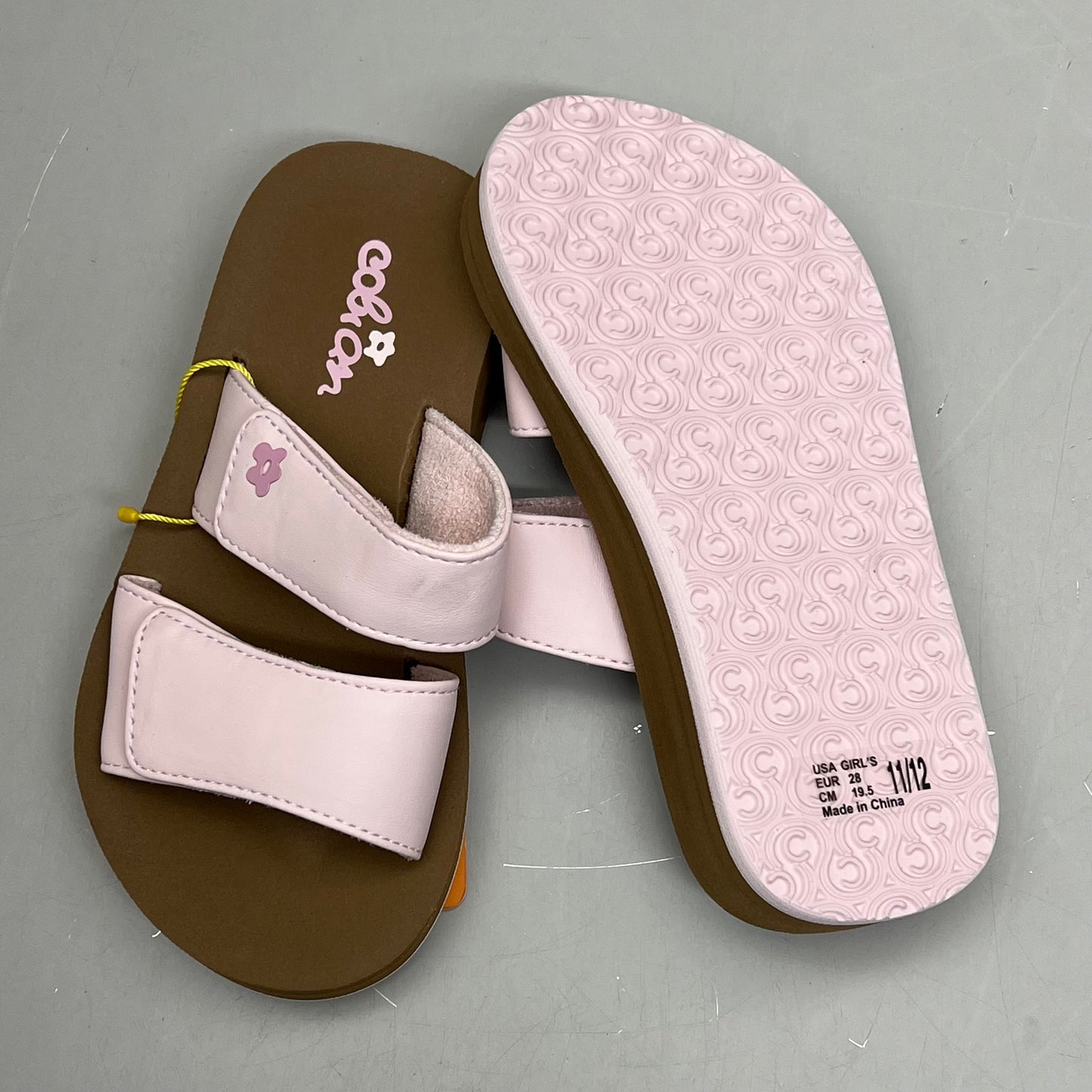 COBIAN Lil' Dana Strap Flower Sandals Kid's Sz 6/7 Pink LDA24-650-6/7