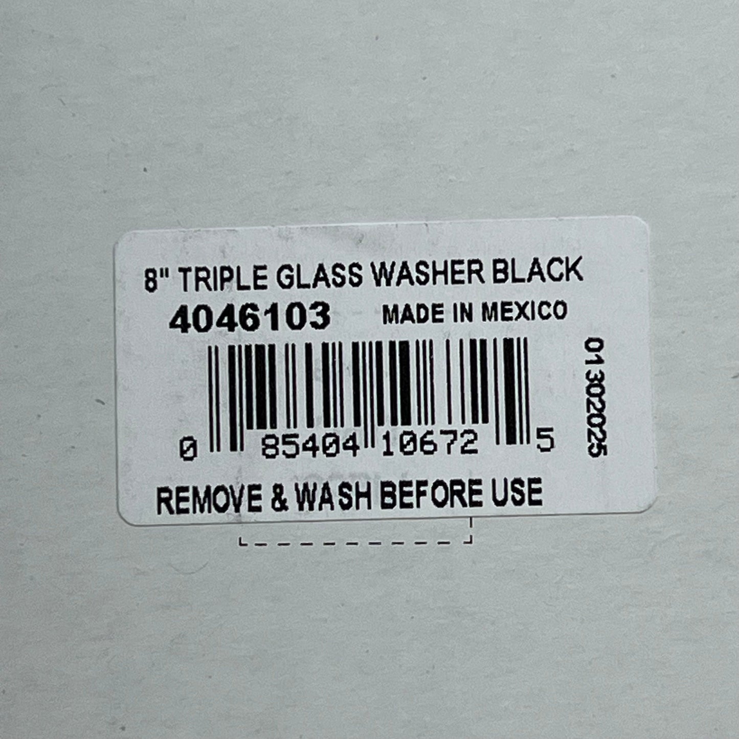 CARLISLE Sparta Heavy Duty Manual Triple Glass Washer 8" Black/White 4046103